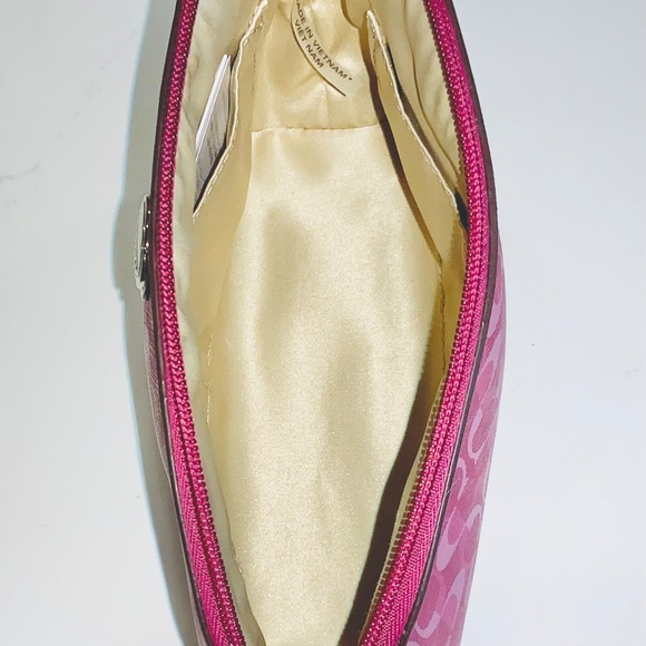 Pink Coach Cosmetic Bag Gold Lined - Picture 2 of 4